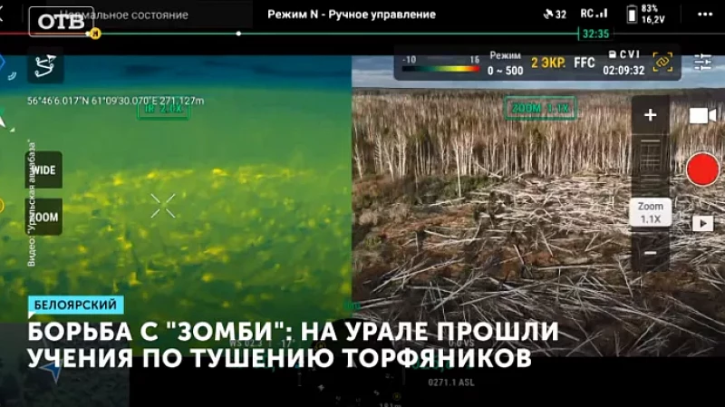 Борьба с «зомби»: на Урале прошли учения по тушению торфяников