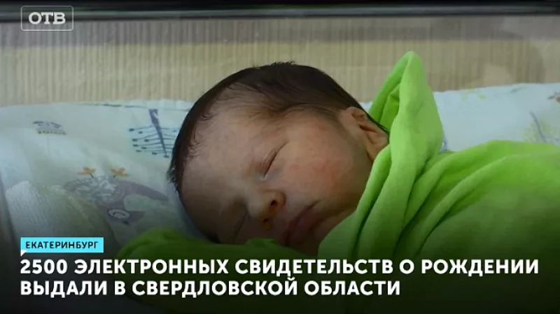 2500 электронных свидетельств о рождении выдали в Свердловской области