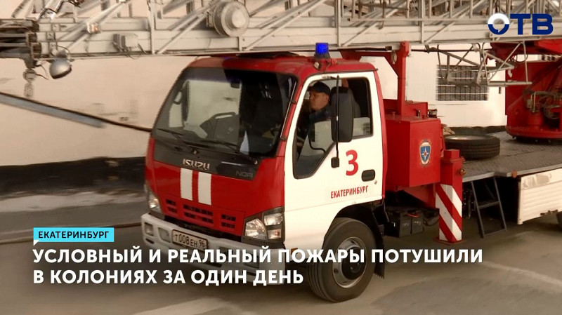 Условный и реальный пожары потушили в колониях за один день
