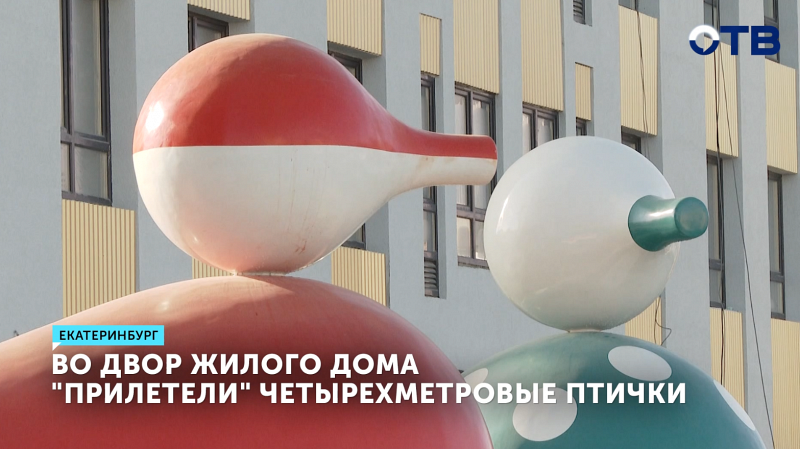 Четырехметровые птички поселились во дворе ЖК в Екатеринбурге