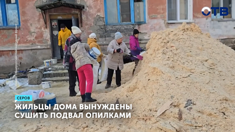Прокуратура проверяет дом в Серове, где жильцы сами сушат подвал опилками