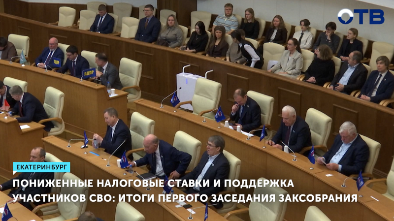 Пониженные налоговые ставки и поддержка участников СВО: итоги первого заседания Заксобрания