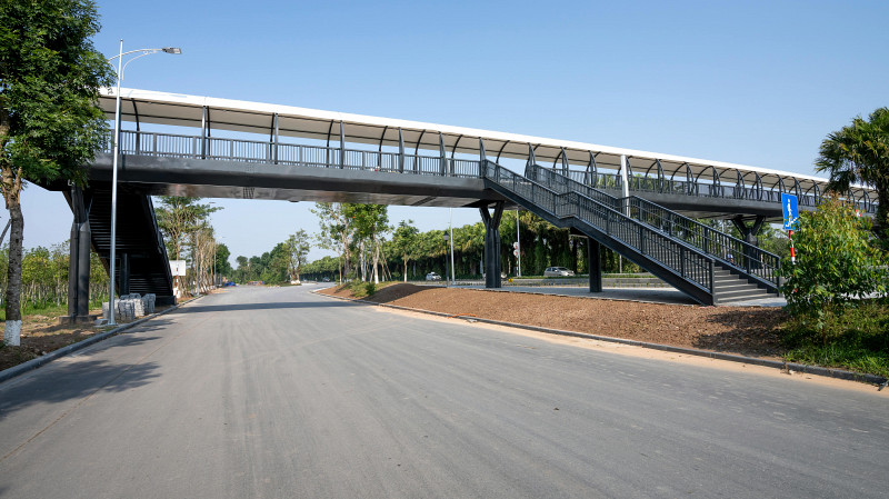 На трассе М5 восстановлен переход, разрушенный грузовиком