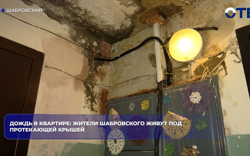 Жители Шабровского 10 лет живут под протекающей крышей дома