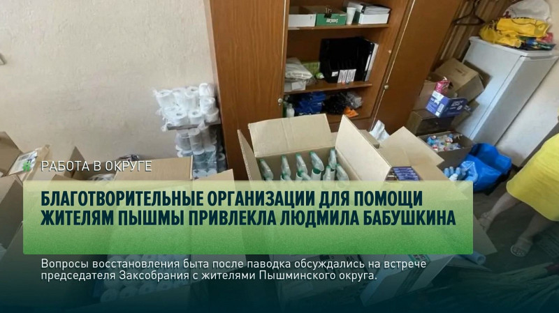 Благотворительные организации для помощи жителям Пышмы привлекла Людмила Бабушкина