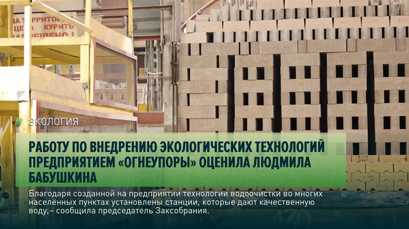 Работу по внедрению экологических технологий предприятием «Огнеупоры» оценила Людмила Бабушкина