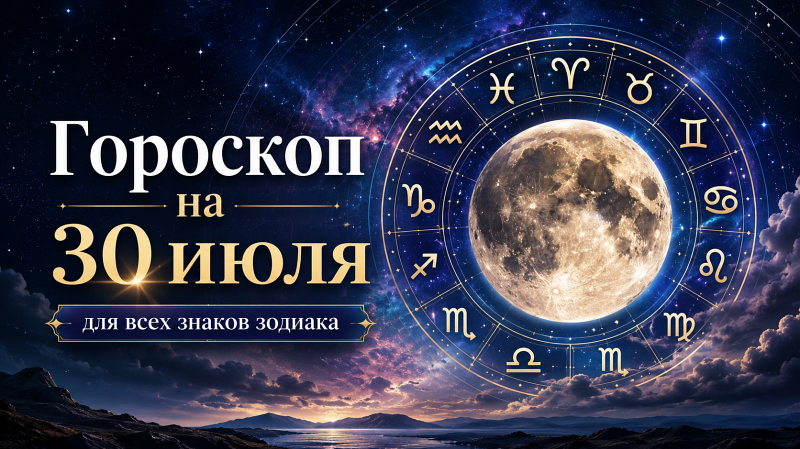 Гороскоп на 30 июля 2026 года для всех знаков зодиака