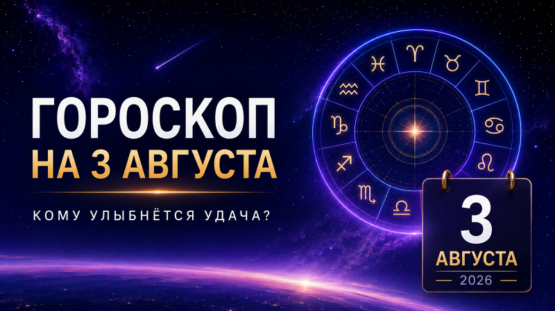Гороскоп на 3 августа 2026 года: кому улыбнется удача в начале недели