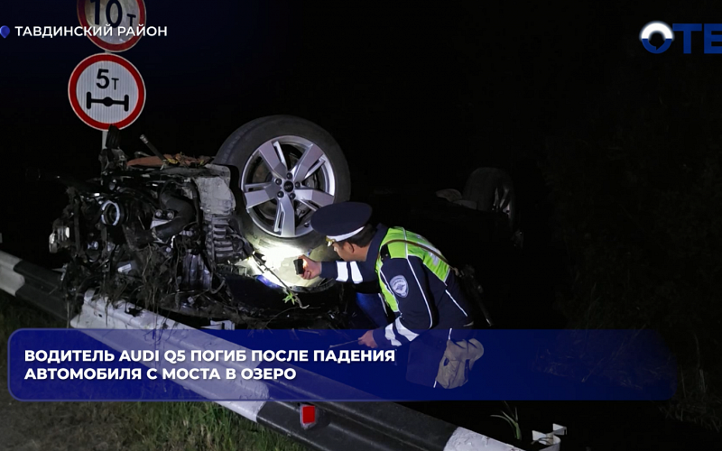 Водитель Audi Q5 погиб после падения автомобиля с моста в озеро