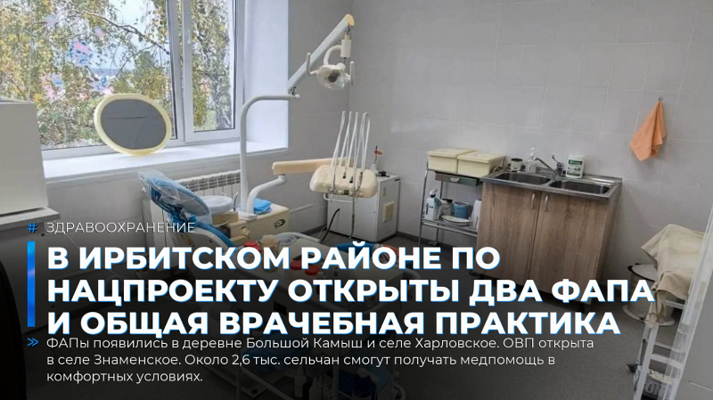 В Ирбитском районе по нацпроекту открыты два ФАПа и общая врачебная практика