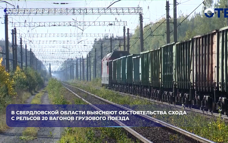 В Свердловской области выясняют обстоятельства схода с рельсов 20 вагонов грузового поезда